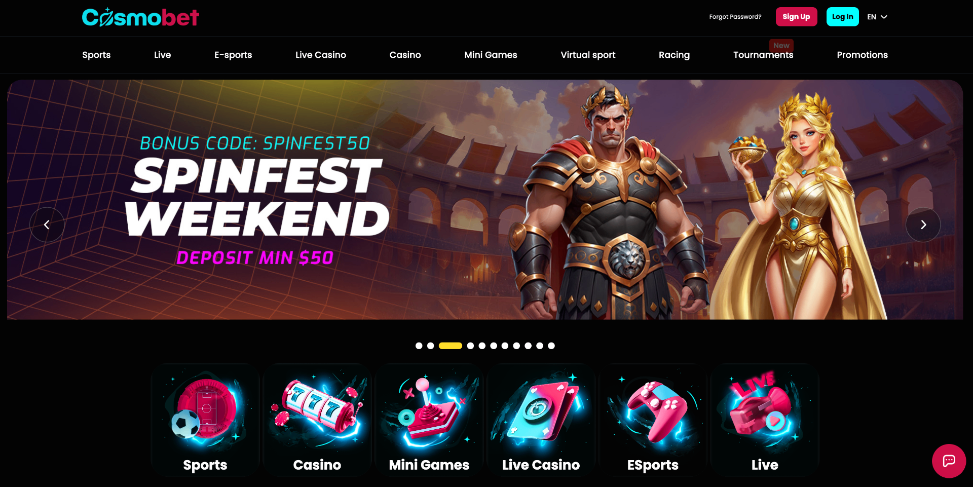 CosmoBet Homepage